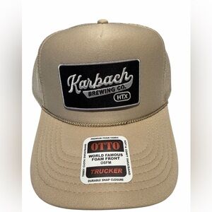 Karbach Brewing Company Trucker Hat in Tan. NWT